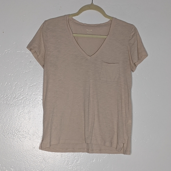Madewell Whisper Cotton V Neck Pocket Tee - Picture 8 of 9